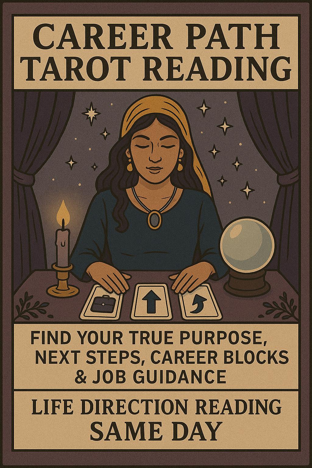 Career Path Tarot Reading β True Purpose, Next Steps (PDF Format)
