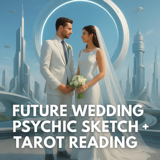 Future Wedding Psychic Sketch + Tarot Reading – See Your Dress, Vibe and Love Energy