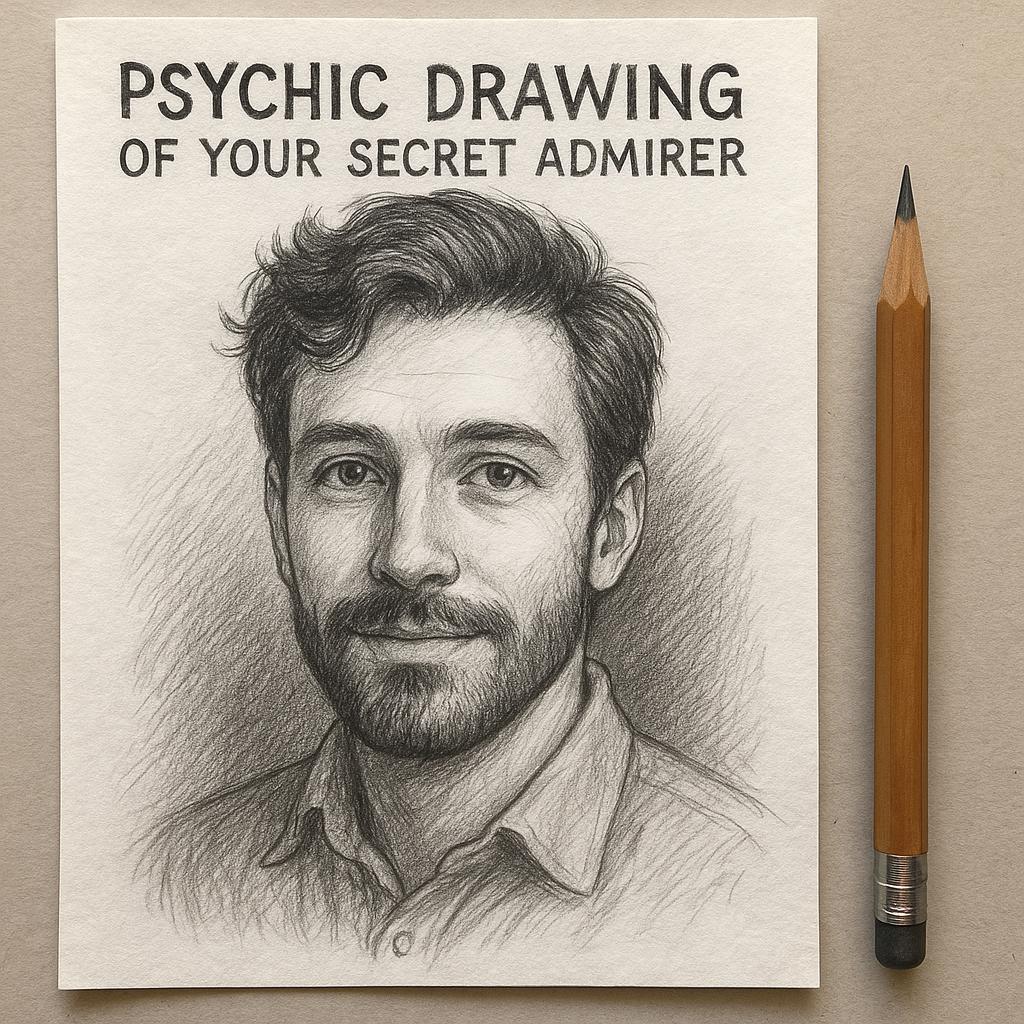 Psychic Drawing of Secret Admirer: Intuitive Portrait & Reading (PDF Delivery within 24hrs)