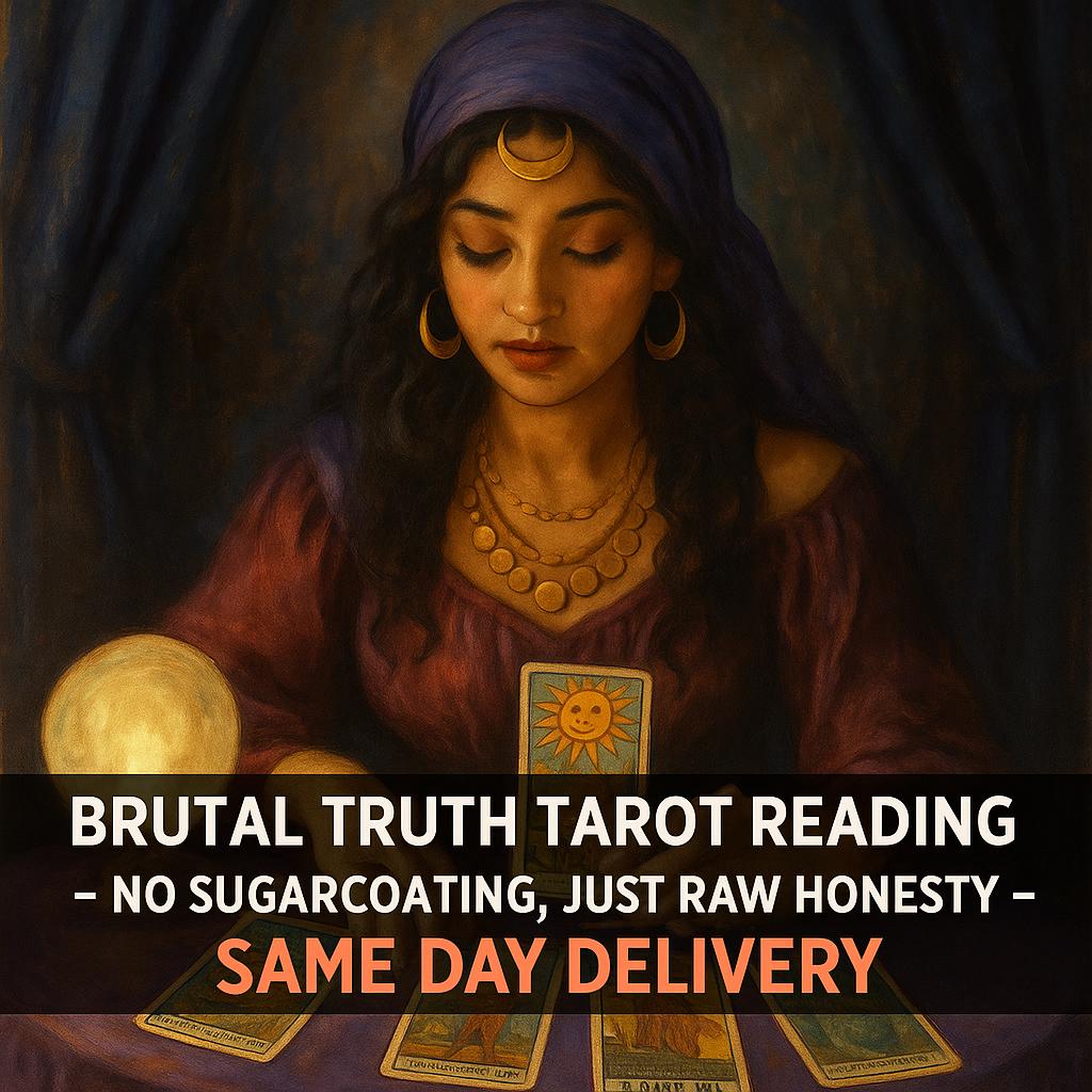 Brutal Truth Tarot Reading – No Sugarcoating, Just Raw Honesty - Same Day Delivery