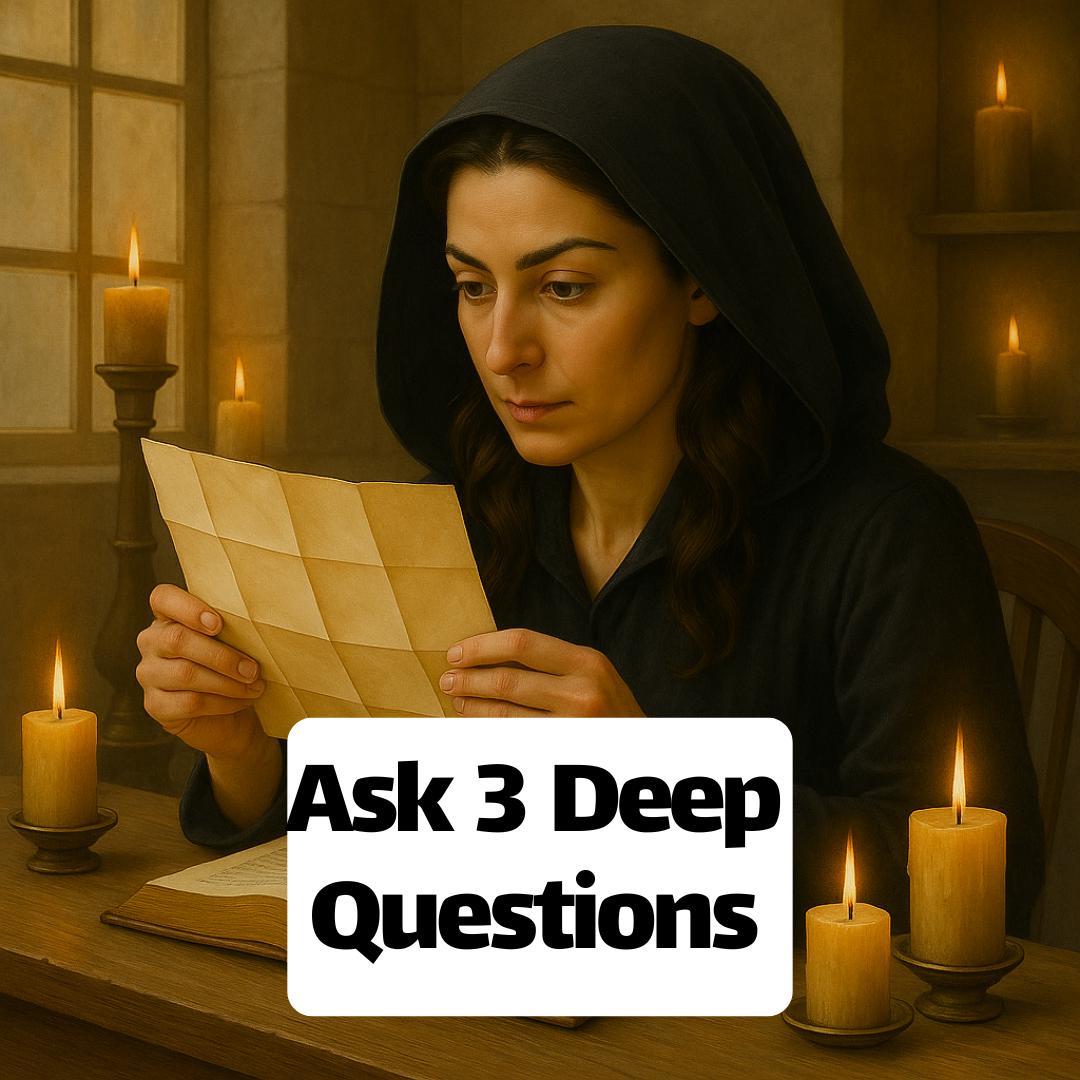 Ask Three Questions – Deep & Balanced Tarot Guidance