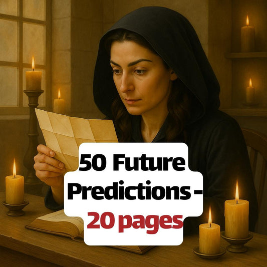 Ultimate 50 Future Predictions - 20 pages pdf – Hand-Written Psychic Reading - Same day