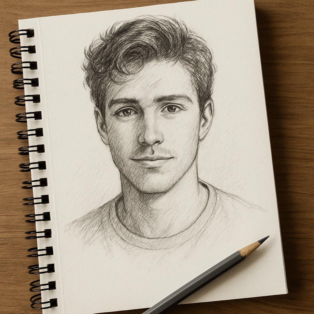 Soulmate Drawing - Deep Tarot Reading – Hand-Style Portrait + Bonus PDF – Fast Delivery