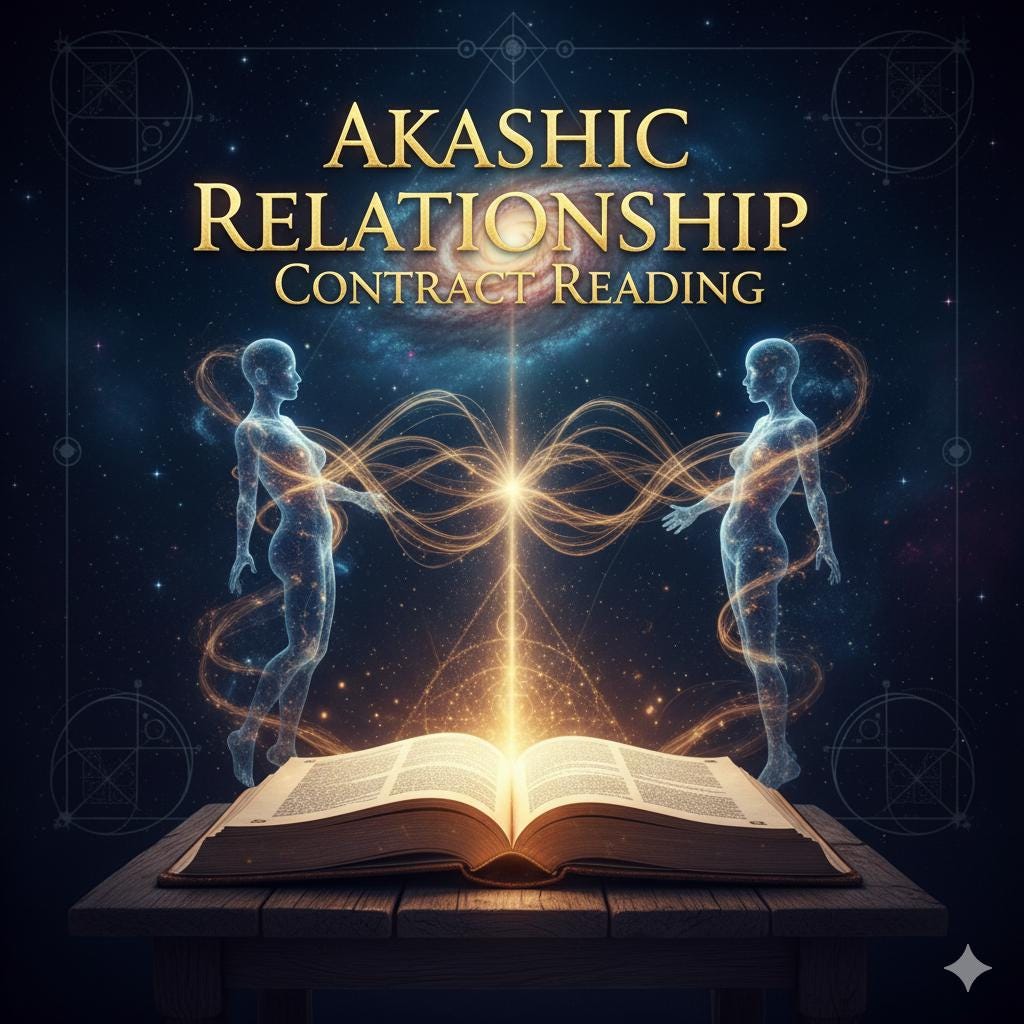 Akashic Relationship Contract Reading – Past Life Connection & Soul Lessons | Intuitive PDF Insight