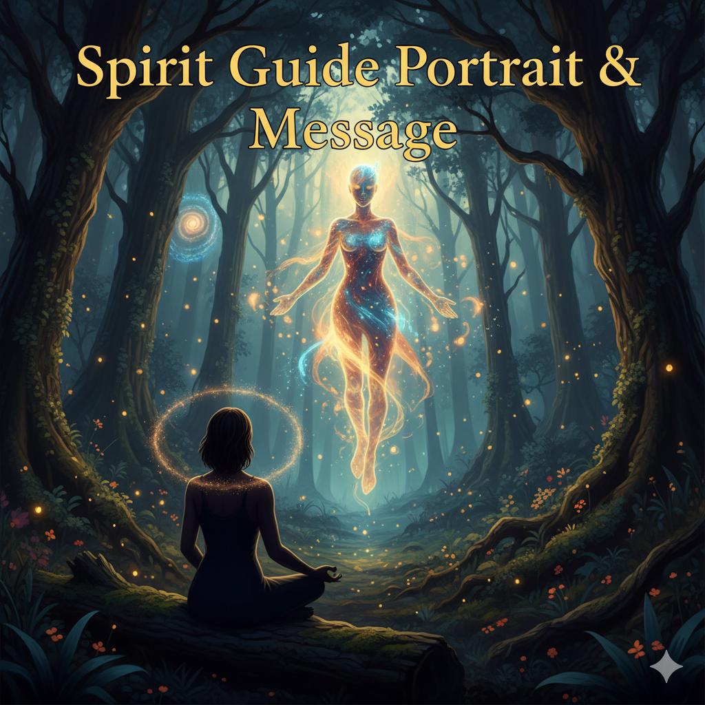 Spirit Guide Portrait & Message – Meet Your Guardian Spirit | Psychic Drawing and Intuitive Reading PDF